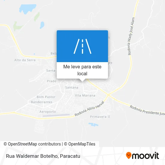 Rua Waldemar Botelho mapa
