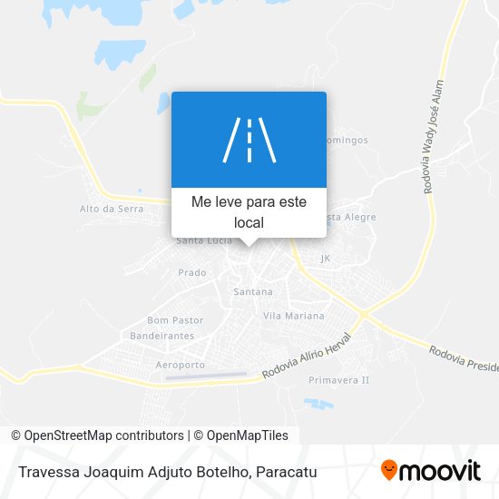 Travessa Joaquim Adjuto Botelho mapa