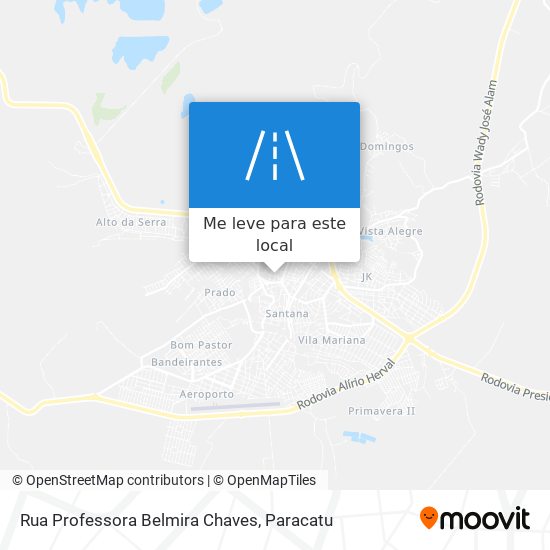 Rua Professora Belmira Chaves mapa