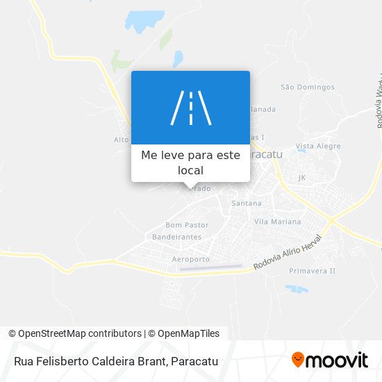 Rua Felisberto Caldeira Brant mapa