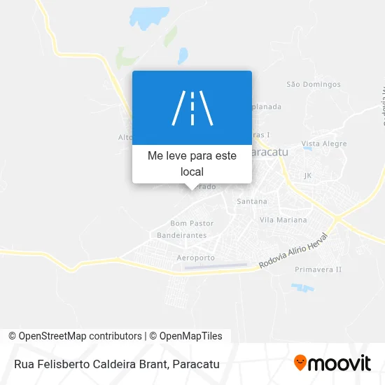 Rua Felisberto Caldeira Brant mapa