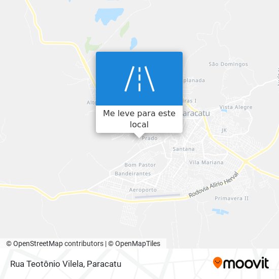 Rua Teotônio Vilela mapa