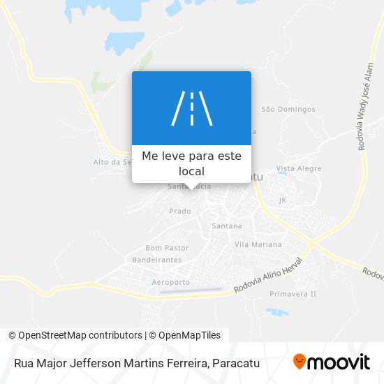 Rua Major Jefferson Martins Ferreira mapa