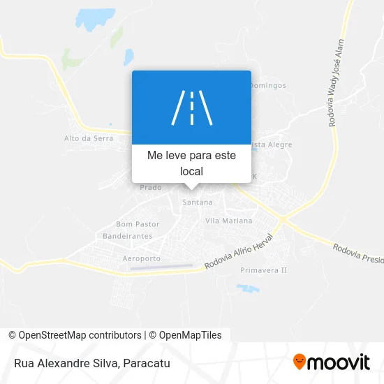 Rua Alexandre Silva mapa