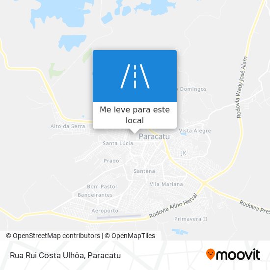 Rua Rui Costa Ulhôa mapa