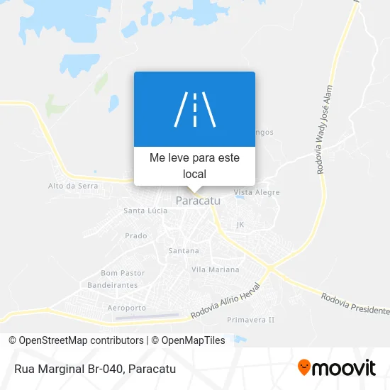 Rua Marginal Br-040 mapa