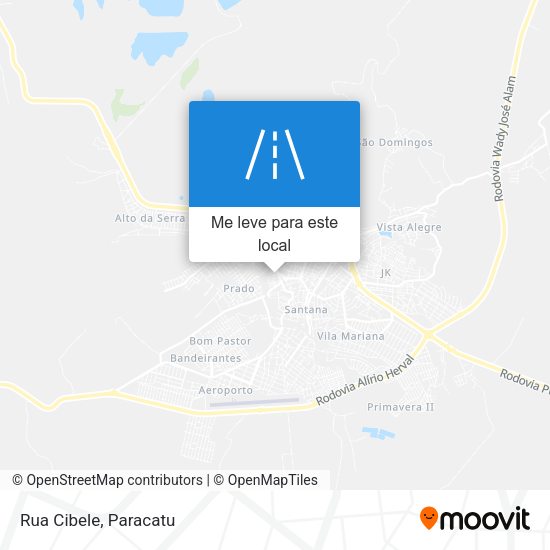Rua Cibele mapa