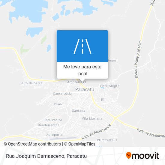 Rua Joaquim Damasceno mapa