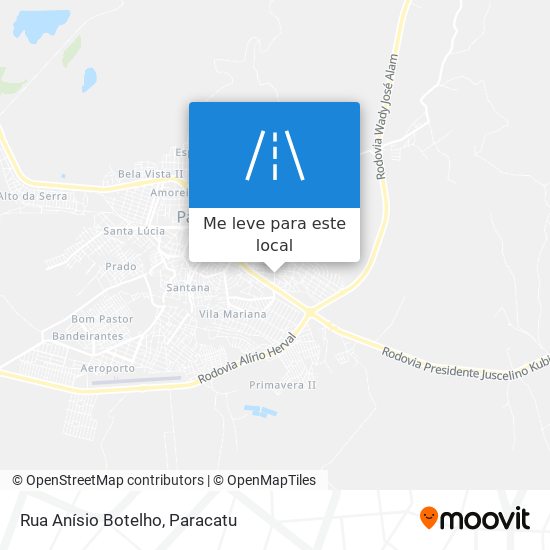 Rua Anísio Botelho mapa