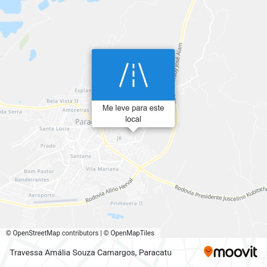 Travessa Amália Souza Camargos mapa