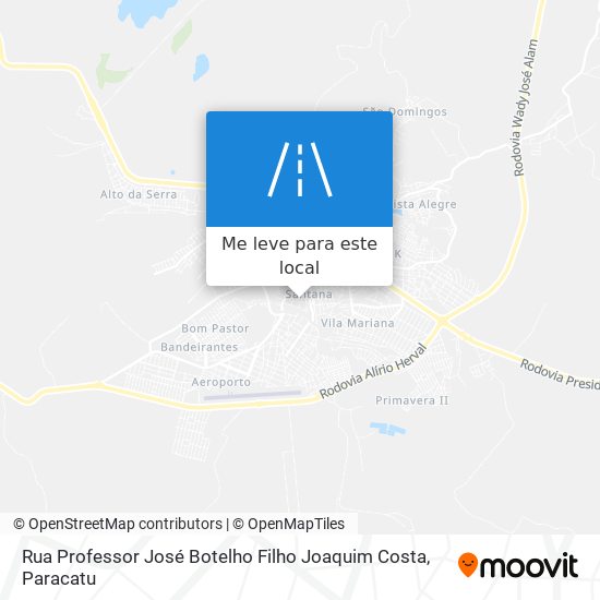 Rua Professor José Botelho Filho Joaquim Costa mapa