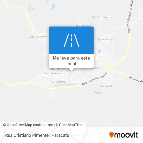 Rua Cristiano Pimentel mapa