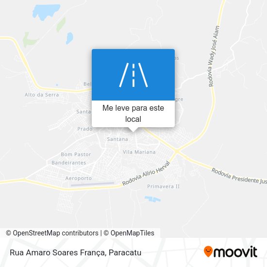 Rua Amaro Soares França mapa