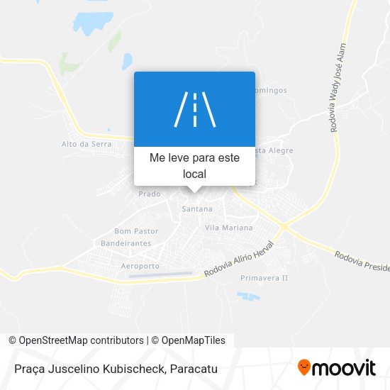 Praça Juscelino Kubischeck mapa
