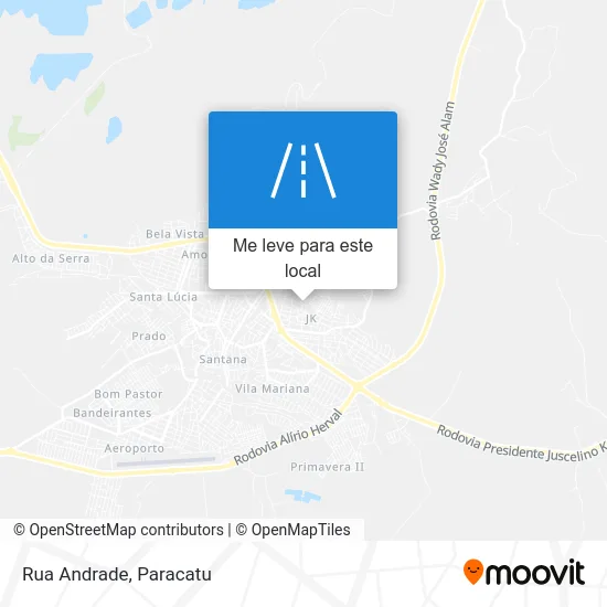 Rua Andrade mapa