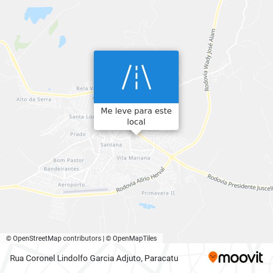 Rua Coronel Lindolfo Garcia Adjuto mapa