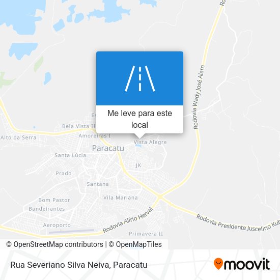 Rua Severiano Silva Neiva mapa