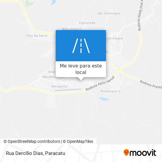 Rua Dercílio Dias mapa