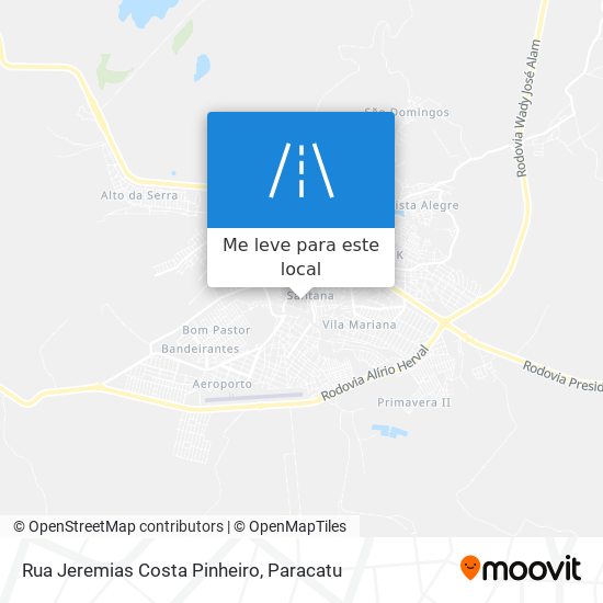 Rua Jeremias Costa Pinheiro mapa