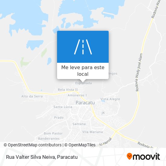 Rua Valter Silva Neiva mapa