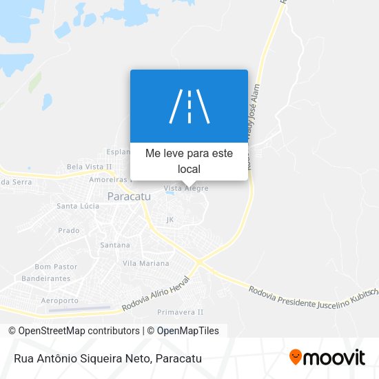 Rua Antônio Siqueira Neto mapa