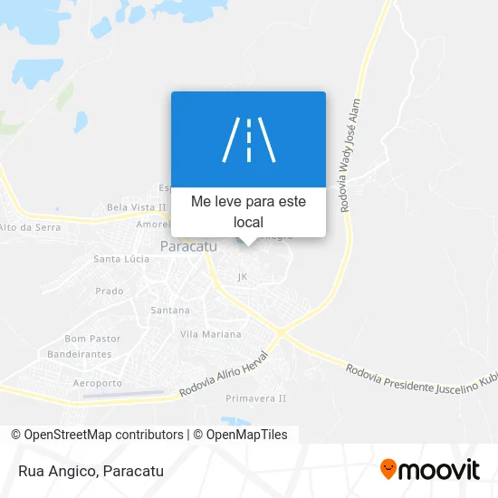 Rua Angico mapa