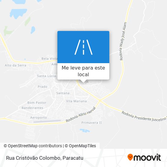 Rua Cristóvão Colombo mapa