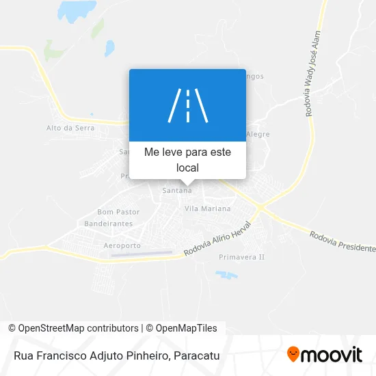 Rua Francisco Adjuto Pinheiro mapa