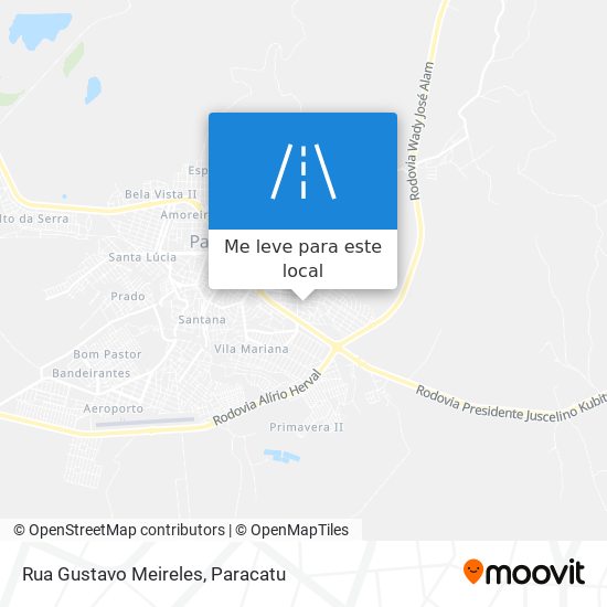 Rua Gustavo Meireles mapa