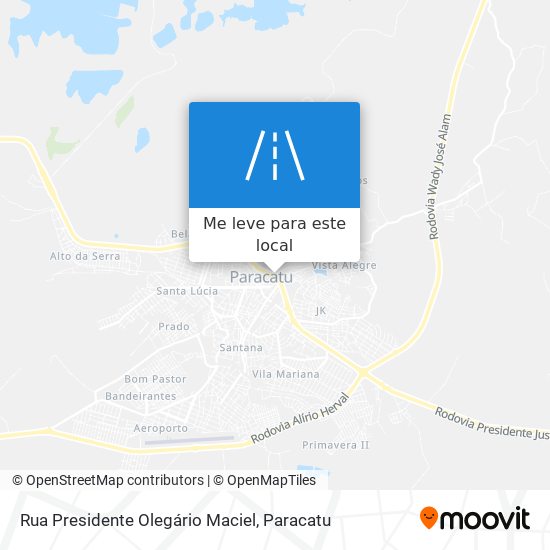 Rua Presidente Olegário Maciel mapa
