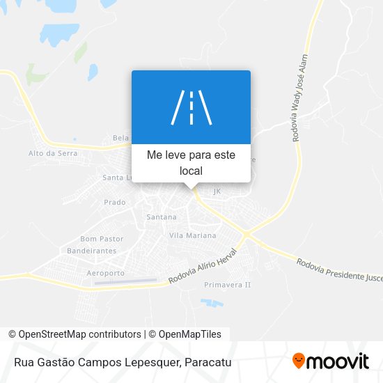 Rua Gastão Campos Lepesquer mapa