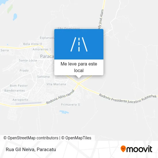 Rua Gil Neiva mapa
