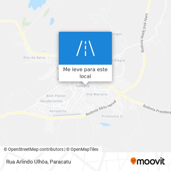 Rua Arlindo Ulhôa mapa