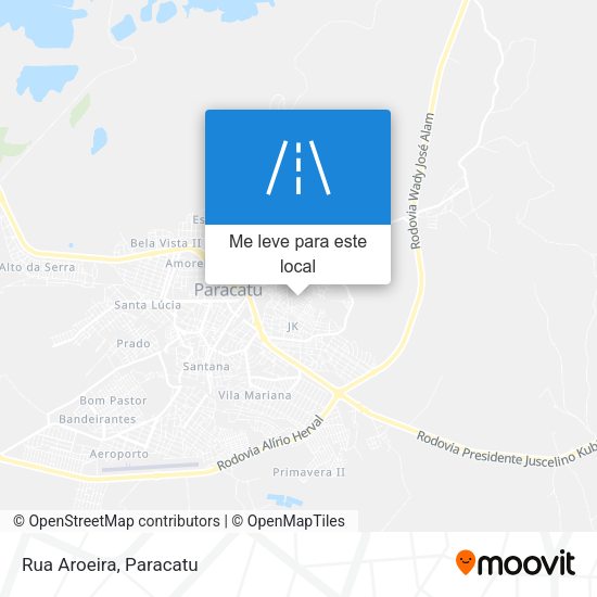 Rua Aroeira mapa