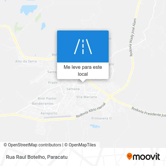 Rua Raul Botelho mapa