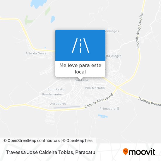 Travessa José Caldeira Tobias mapa