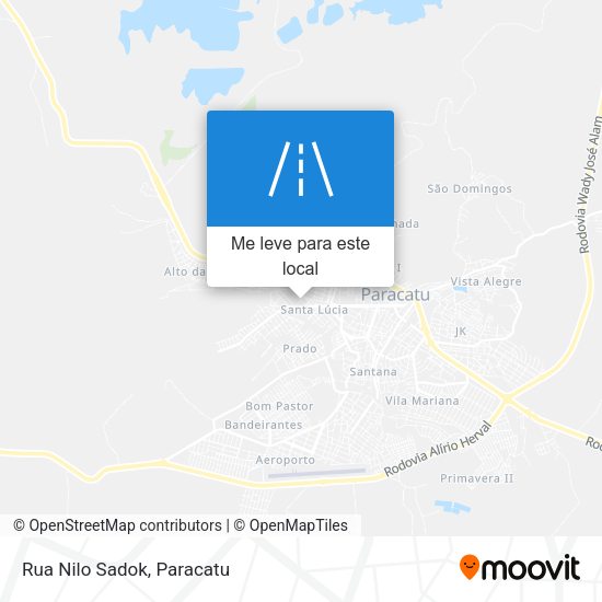 Rua Nilo Sadok mapa