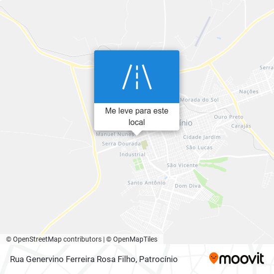 Rua Genervino Ferreira Rosa Filho mapa