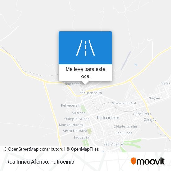 Rua Irineu Afonso mapa