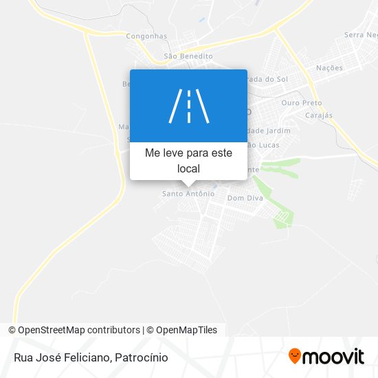 Rua José Feliciano mapa