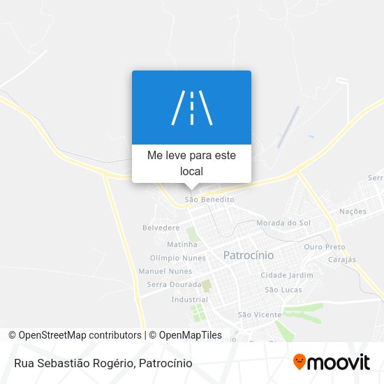 Rua Sebastião Rogério mapa