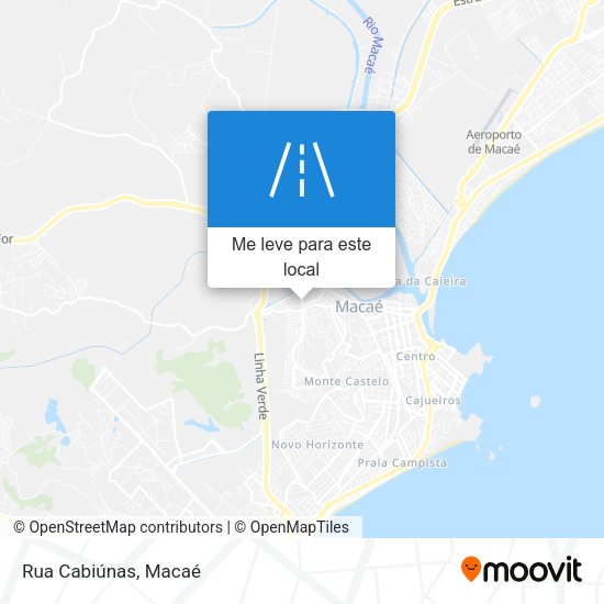 Rua Cabiúnas mapa