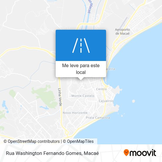 Rua Washington Fernando Gomes mapa