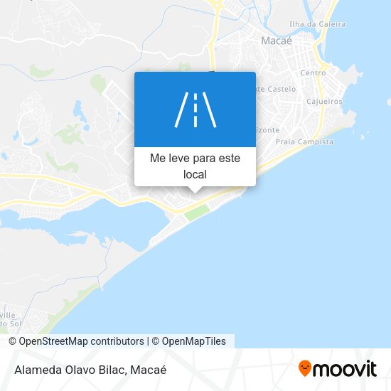 Alameda Olavo Bilac mapa
