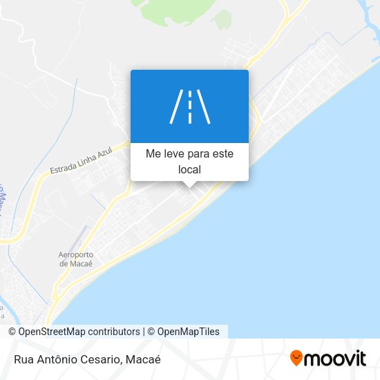 Rua Antônio Cesario mapa