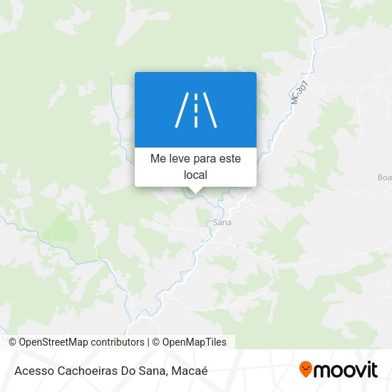Acesso Cachoeiras Do Sana mapa