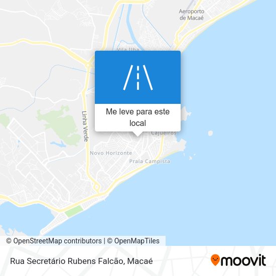 Rua Secretário Rubens Falcão mapa