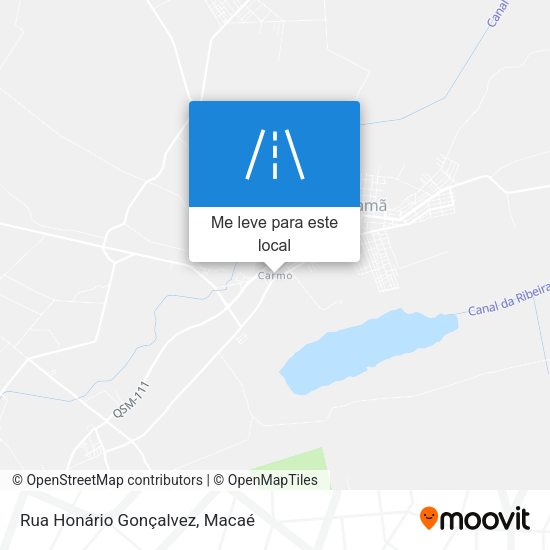 Rua Honário Gonçalvez mapa