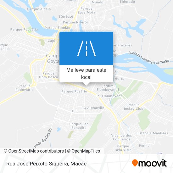Rua José Peixoto Siqueira mapa