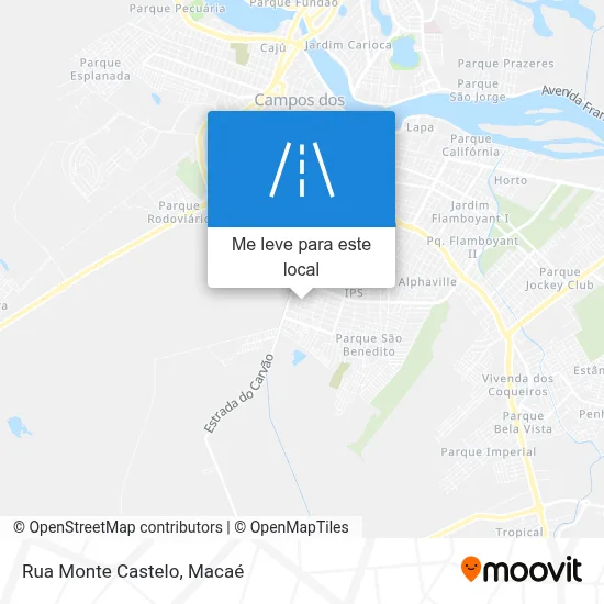Rua Monte Castelo mapa